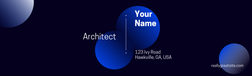 LinkedIn Banner Image example that displays name and title